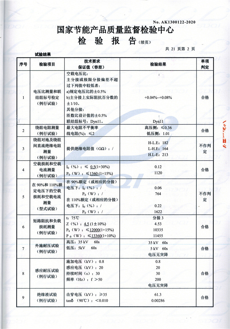 高低压试验报告-S11-1250广宗广宗广宗油浸式变压器-2.jpg